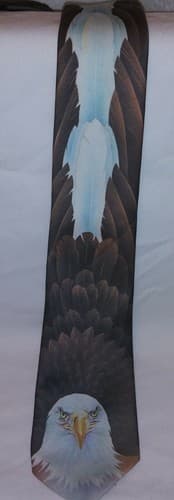 Eagle Tie 61" L x 3" W Vintage PRIMITIVE INSTINCTS Made in USA Tie Men Neckwear - Thumbnail 6