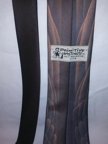 Eagle Tie 61" L x 3" W Vintage PRIMITIVE INSTINCTS Made in USA Tie Men Neckwear - Thumbnail 7