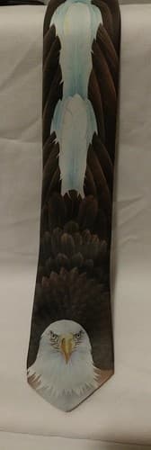 Eagle Tie 61" L x 3" W Vintage PRIMITIVE INSTINCTS Made in USA Tie Men Neckwear - Thumbnail 3