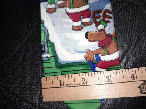Hallmark Yule Tie Greetings Santa and Reindeer On The Rooftop Holiday Christmas - Thumbnail 5