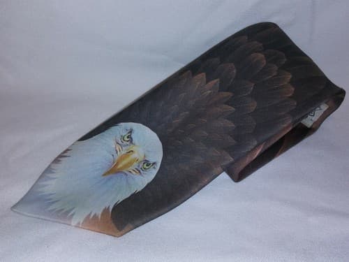 Eagle Tie 61" L x 3" W Vintage PRIMITIVE INSTINCTS Made in USA Tie Men Neckwear - Thumbnail 4