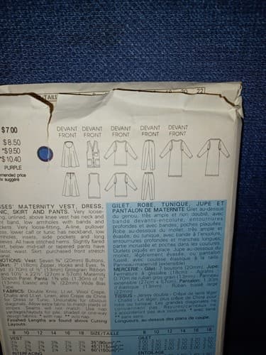 Vogue 9238 Pattern Pullover Top Vest Dress Tunic Skirt Pants Sz 14 16 18 Vintage - Thumbnail 4