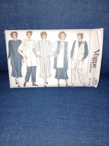 Vogue 9238 Pattern Pullover Top Vest Dress Tunic Skirt Pants Sz 14 16 18 Vintage - Image 1