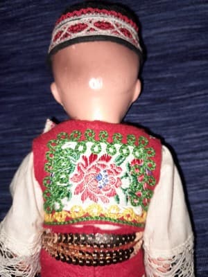 Traditional Czechoslovakian Folk Art Czechoslovak Boy Doll 12" Vintage 70s - Thumbnail 8