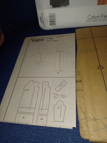 Vtg Vogue 2186 American Designer Sewing Pattern Fitted Misses Dress Sz 14 16 18 - Thumbnail 2