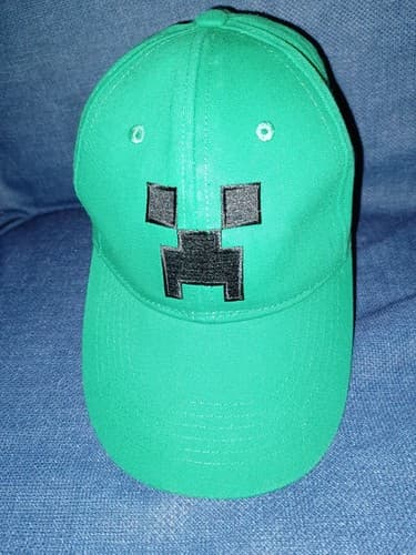 Minecraft Hat Cap Designed by Jinx SnapBack Baseball Green Youth Adjustable - Image 1