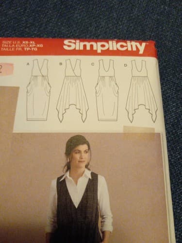 Simplicity S8944 Sewing Pattern Misses The Artful Jumper Dress XS–XL UC - Thumbnail 2