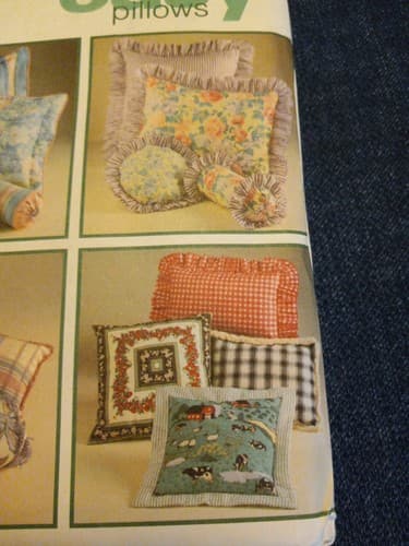 Simplicity 9243 Sewing Pattern Design Your Own Easy Pillows Uncut - Thumbnail 4