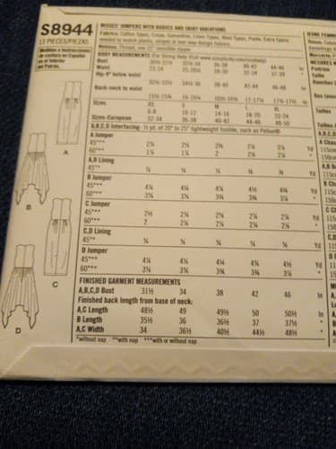 Simplicity S8944 Sewing Pattern Misses The Artful Jumper Dress XS–XL UC - Thumbnail 5