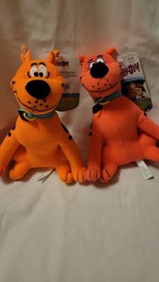 Scooby-Doo Plush Lot of 2 • 9" Fluorescent Orange Toy Factory WB 2022 - Image 1