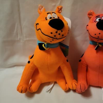 Scooby-Doo Plush Lot of 2 • 9" Fluorescent Orange Toy Factory WB 2022 - Thumbnail 3