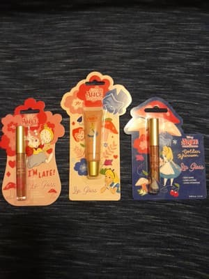 Disney Alice In Wonderland Set Of 3 Shimer Lip Gloss High Gloss Cruelty Free - Thumbnail 2