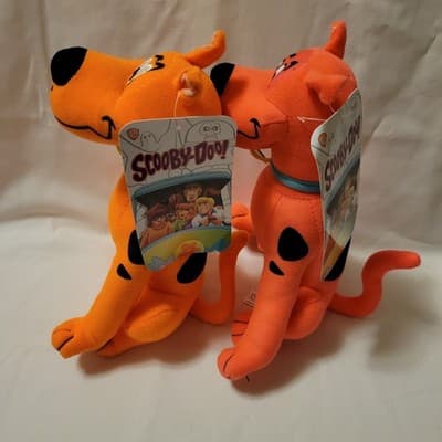 Scooby-Doo Plush Lot of 2 • 9" Fluorescent Orange Toy Factory WB 2022 - Thumbnail 6