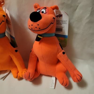 Scooby-Doo Plush Lot of 2 • 9" Fluorescent Orange Toy Factory WB 2022 - Thumbnail 4