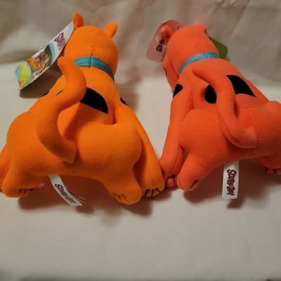 Scooby-Doo Plush Lot of 2 • 9" Fluorescent Orange Toy Factory WB 2022 - Thumbnail 9
