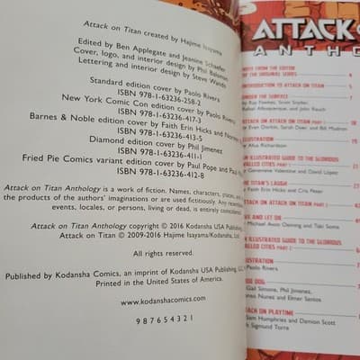 Attack on Titan Anthology Hardcover Graphic Novel 2016 Kodansha Manga English - Thumbnail 5