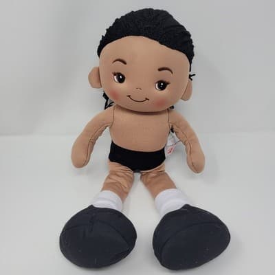 LINZY Yellow Aissa Rag Doll 16in Plush Soft Stuffed Toy Girl Nude - Image 1