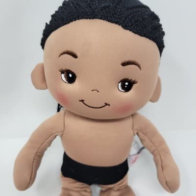 LINZY Yellow Aissa Rag Doll 16in Plush Soft Stuffed Toy Girl Nude - Thumbnail 2