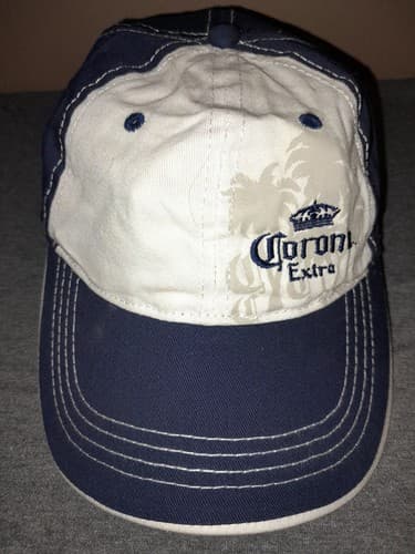 Corona Extra Beer Hat White & Blue Contrast Stitch Cap Cervesa Alcohol - Image 1