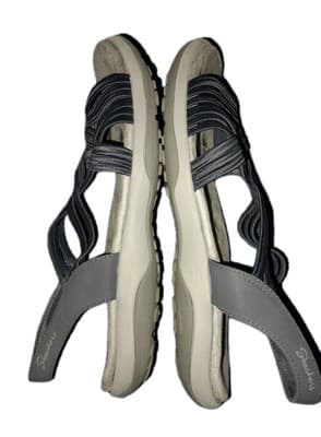 Skechers Womens Reggae Slim Simply Stretch Navy Blue 9 Memory Foam Slingback - Thumbnail 7