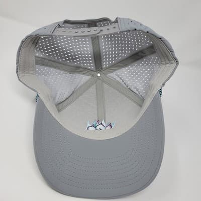 AGAVE Performance Snapback Hat One Size Adjustable Gray Laser Cut Mesh Rope Cap - Thumbnail 8