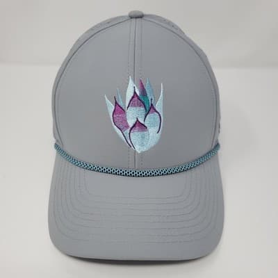 AGAVE Performance Snapback Hat One Size Adjustable Gray Laser Cut Mesh Rope Cap - Image 1