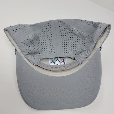 AGAVE Performance Snapback Hat One Size Adjustable Gray Laser Cut Mesh Rope Cap - Thumbnail 9