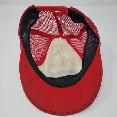Vintage Exxon Annuitant Club Puff Ball Snapback Trucker Mesh Cap Hat White - Thumbnail 7