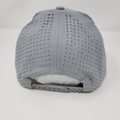 AGAVE Performance Snapback Hat One Size Adjustable Gray Laser Cut Mesh Rope Cap - Thumbnail 6
