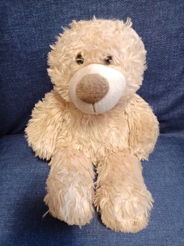 Build-A-Bear Tan Big Nose Hugs N Cream Light Brown Teddy Bear Plush 14" BABW - Image 1