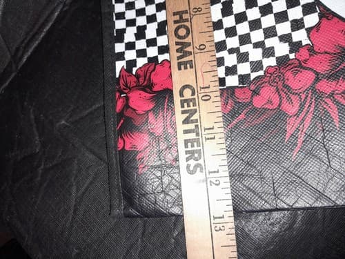 Vans “Off The Wall” Reusable Shopping Tote Bag (White, Red, Black) 12"x17"x6" - Thumbnail 4