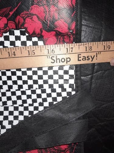 Vans “Off The Wall” Reusable Shopping Tote Bag (White, Red, Black) 12"x17"x6" - Thumbnail 5