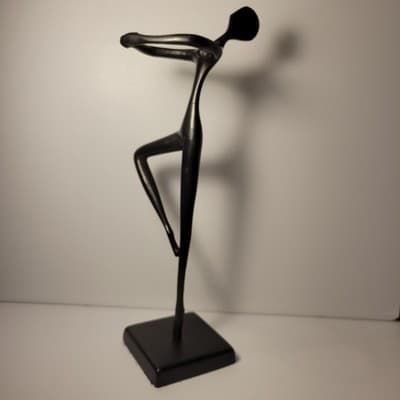 IKEA Bodrul Khalique Ballerina Sculpture Modern Minimalist Black Metal Figurine - Thumbnail 2