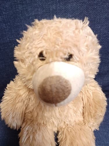 Build-A-Bear Tan Big Nose Hugs N Cream Light Brown Teddy Bear Plush 14" BABW - Thumbnail 2