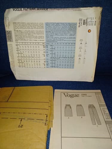 Vtg Vogue 2392 American Designer Calvin Klein 1989 Patterns Skirt Pants 12 14 16 - Thumbnail 3