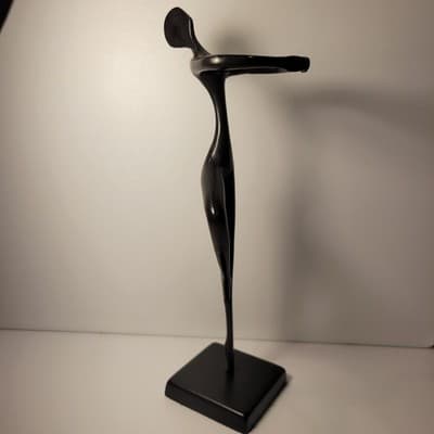 IKEA Bodrul Khalique Ballerina Sculpture Modern Minimalist Black Metal Figurine - Thumbnail 4