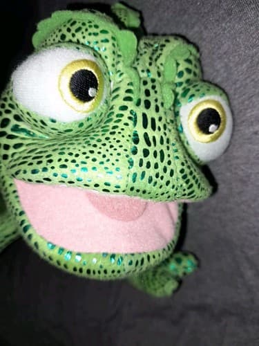 Disney Parks Tangled Pascal 12" Plush Chameleon Green Metallic Fabric - Thumbnail 8