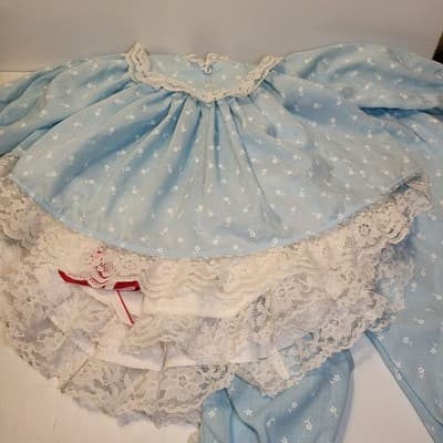 1993 Boots Tyner Good Morning Sugar Britches 3-Pc Blue Doll Dress Outfit 19-21.5 - Image 1