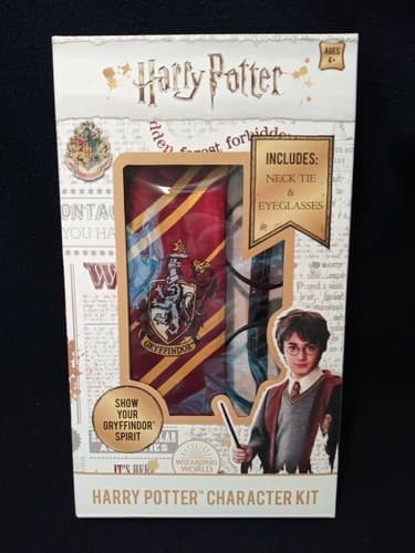 Harry Potter Character Kit with Gryffindor Necktie & Eyeglasses, NEW Cosplay - Image 1
