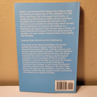 Military in the Rear View Mirror Duane K. L. France Veteran Mental Health Book - Thumbnail 3