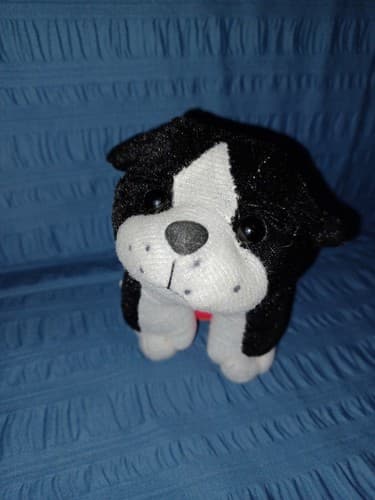 Sitting Blulldog Black & White Donut Intertube 5" - Thumbnail 3