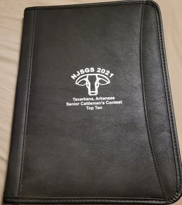 NJSGS 2021 Leather Zip Portfolio Padfolio Organizer Texarkana Arkansas - Image 1