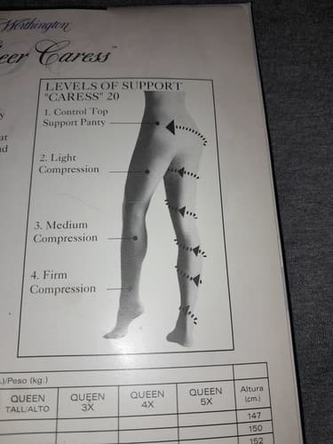 Worthington Sheer Caress 20 Pantyhose Off Black Size Long Extra Sheer Support - Thumbnail 6