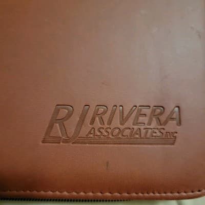 Riviera Associates Leather Zip Portfolio Organizer Business Padfolio Brown - Thumbnail 4