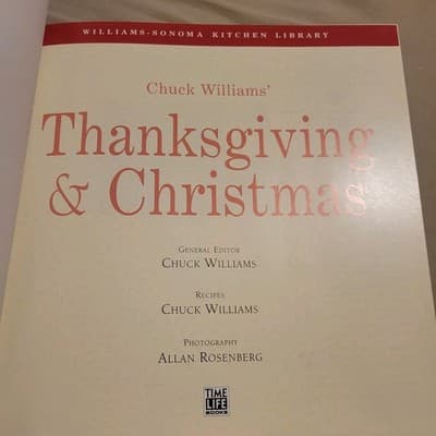 Williams Sonoma Kitchen Library Cookbook Thanksgiving & Christmas Chuck Williams - Thumbnail 3