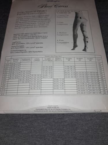 Worthington Sheer Caress 20 Pantyhose Off Black Size Long Extra Sheer Support - Thumbnail 4