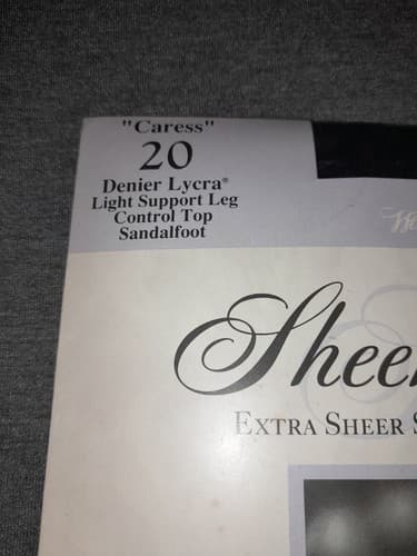 Worthington Sheer Caress 20 Pantyhose Off Black Size Long Extra Sheer Support - Thumbnail 2