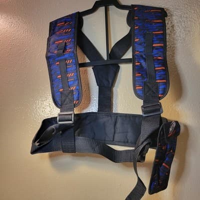 Nerf Elite Tactical Harness Vest 2017 Blue Orange Black Adjustable Gear Strap - Image 1