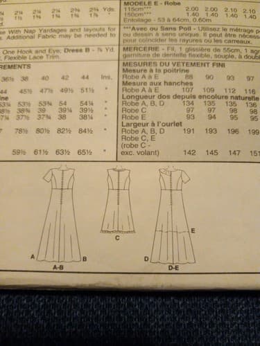 McCalls 9271 Empire Waist Dress 2 Lengths w Ruffled V-Neck Sz 10 12 14 Pattern - Thumbnail 3