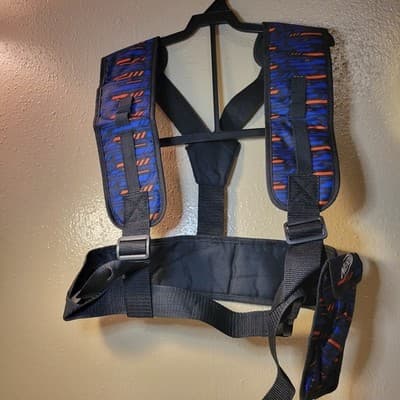 Nerf Elite Tactical Harness Vest 2017 Blue Orange Black Adjustable Gear Strap - Thumbnail 2